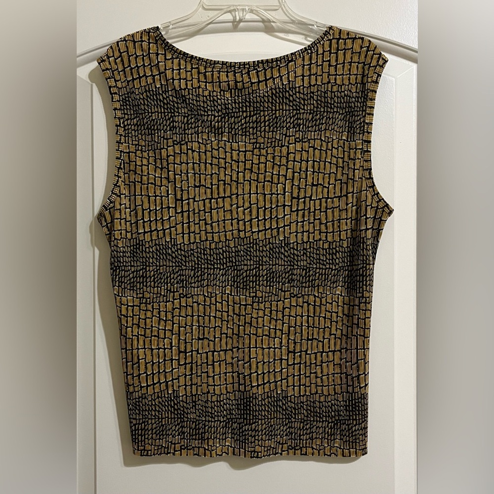 Notations 3 PIECES Black and Gold Brown Cardigan Tank Top Skirt Medium Small - Picture 6 of 13